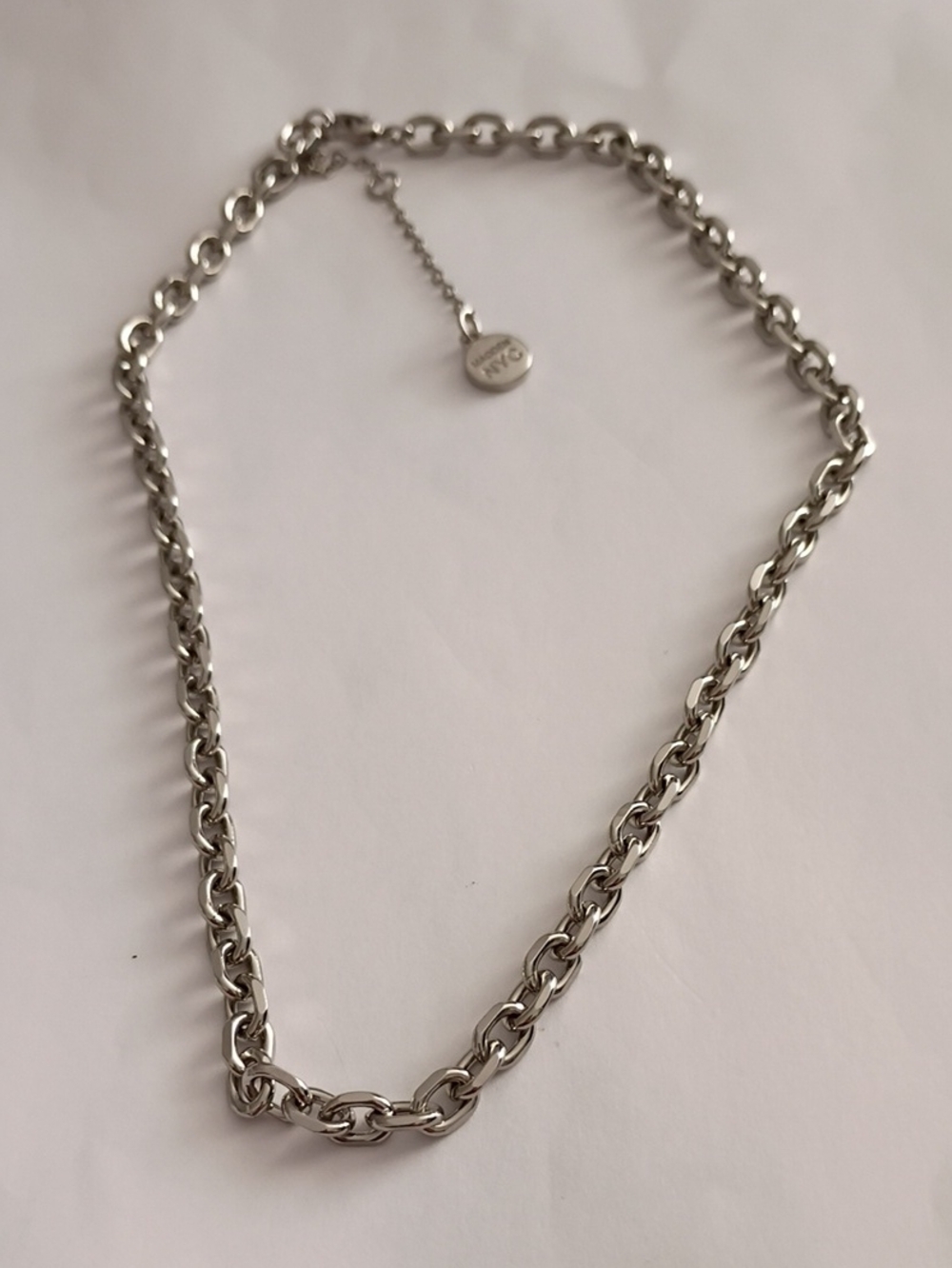 Polished Silver Chain Link Necklace